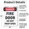 Signmission Fire Door Do Not Prop Open Danger Sign, Plastic, 10in W x 14in L, 2PK OS-2PACK-DS-P-1014-V-2147 - alternate 8
